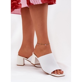 Zapatillas de altura de las mujeres blanco 5
