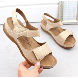 Sandalias velcro eVento W EVE223A beige 6