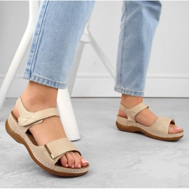 Sandalias velcro eVento W EVE223A beige 9