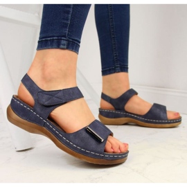 Sandalias velcros eVento W EVE223C azul marino 8
