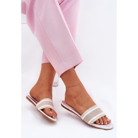 Zapatillas de mujer beige patouched 7