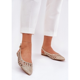Sandalias con trenza y oro puntiagudo dorado 2
