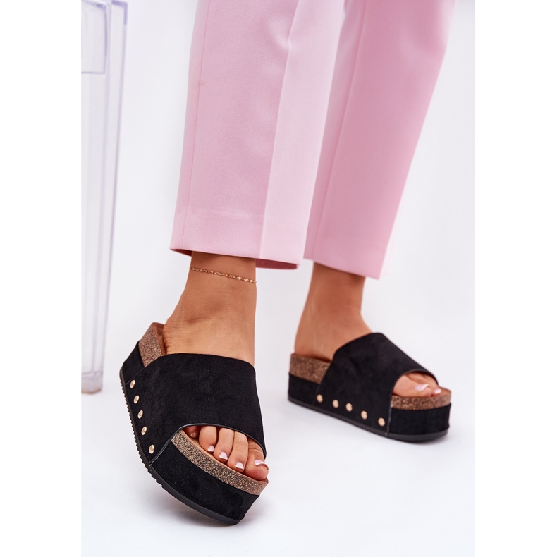 Flip Flip Flip Flip en la plataforma masiva Eco Suede Black negro 2 Flip Flip Flip Flip en la plataforma masiva Eco Suede Black negro 2