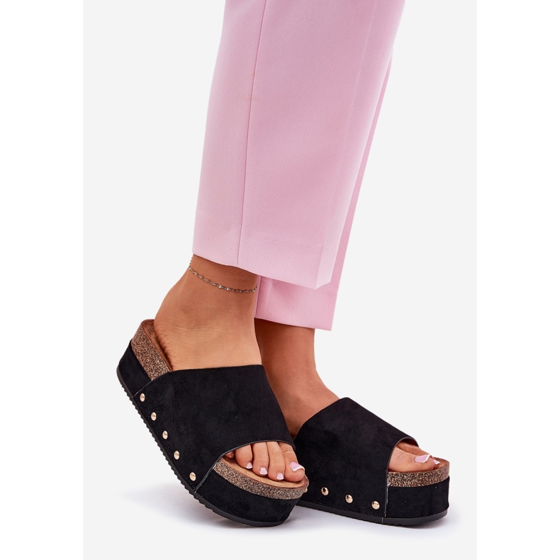 Flip Flip Flip Flip en la plataforma masiva Eco Suede Black negro 1 Flip Flip Flip Flip en la plataforma masiva Eco Suede Black negro 1