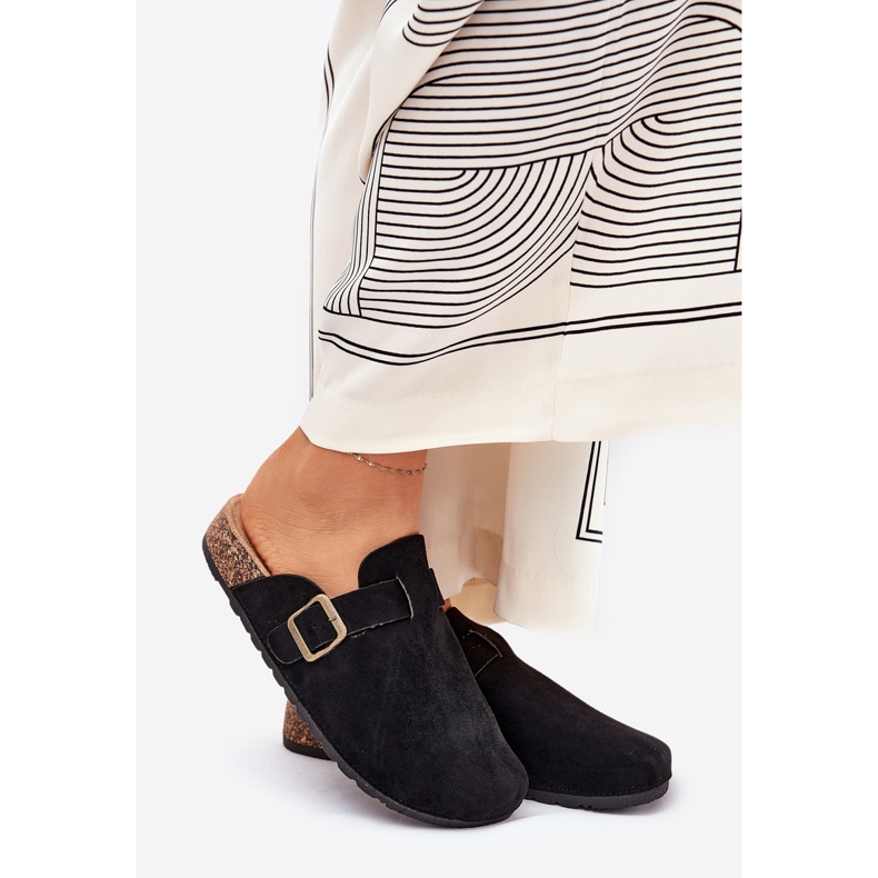 Zapatillas de mujeres y en la plataforma con abrazadera negra negro 1