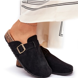 Zapatillas de mujeres y en la plataforma con abrazadera negra negro 8