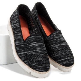 Vinceza Zapatos sin cordones con estampado negro 1