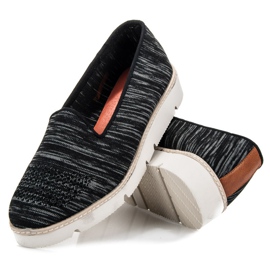 Vinceza Zapatos sin cordones con estampado negro 3