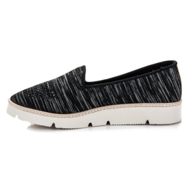 Vinceza Zapatos sin cordones con estampado negro 2