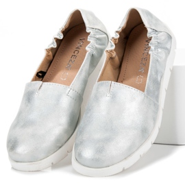 Vinceza bailarinas plateadas gris 3