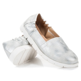 Vinceza bailarinas plateadas gris 1