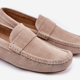 Big Star RR174050 Beige de mocasillas para hombres de gamuza 7