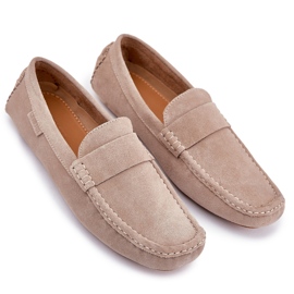 Big Star RR174050 Beige de mocasillas para hombres de gamuza 10