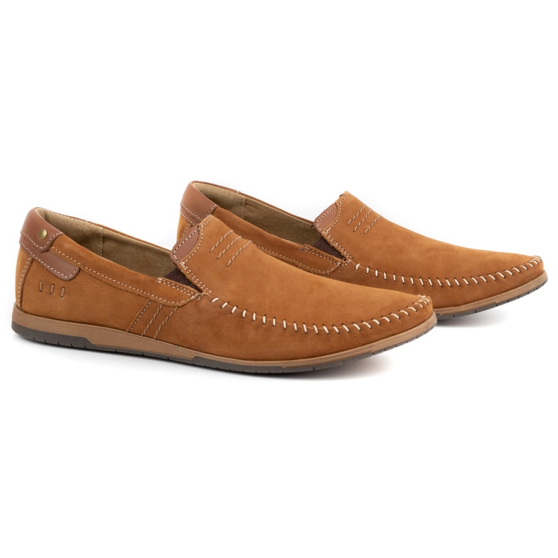 KOMODO Mocasines piel hombre 876 camel marrón 2