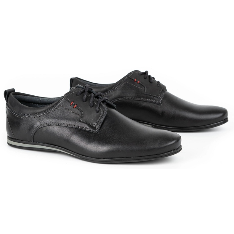 Olivier Zapatos de cuero para hombres 731 negro 2