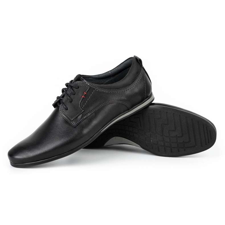 Olivier Zapatos de cuero para hombres 731 negro 3