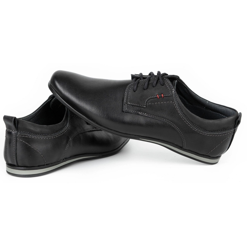 Olivier Zapatos de cuero para hombres 731 negro 5