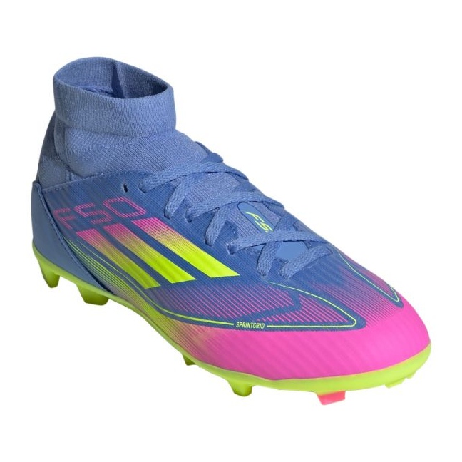 Adidas F50 League FG/MG Mid JP7264 Zapatos de fútbol azul 2