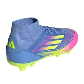 Adidas F50 League FG/MG Mid JP7264 Zapatos de fútbol azul 3