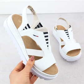 Sandalias de mujeres en cuñas resbaló White Rieker V44Y5-80 blanco 1 Sandalias de mujeres en cuñas resbaló White Rieker V44Y5-80 blanco 1