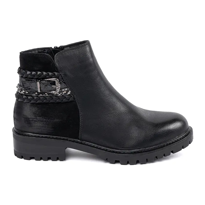 Erynn Trabajadores bajos con cinturón decorativo negro 1