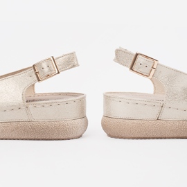 Goodin Sandalias doradas con plantilla de piel. dorado 1 Goodin Sandalias doradas con plantilla de piel. dorado 1