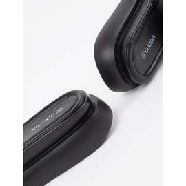 Goodin Chanclas negras cómodas en la plataforma negro 1