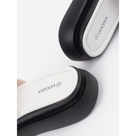 Goodin Chanclas blancas y blancas cómodas en la plataforma blanco 2 Goodin Chanclas blancas y blancas cómodas en la plataforma blanco 2