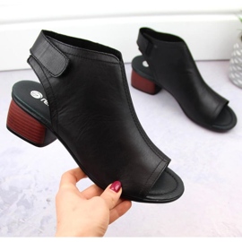 Rieker Sandalias cómodas de piel Remonte W RKR654 negro 13