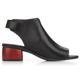 Rieker Sandalias cómodas de piel Remonte W RKR654 negro 24