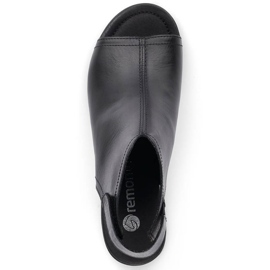 Rieker Sandalias cómodas de piel Remonte W RKR654 negro 26