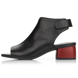 Rieker Sandalias cómodas de piel Remonte W RKR654 negro 27