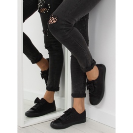 Sneakers mujer negro satinado 16-509 Allblack 3