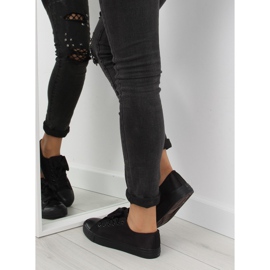 Sneakers mujer negro satinado 16-509 Allblack 5