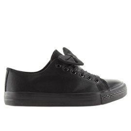 Sneakers mujer negro satinado 16-509 Allblack 6
