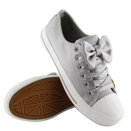 Deportivas mujer gris satinado gris 16-509 3