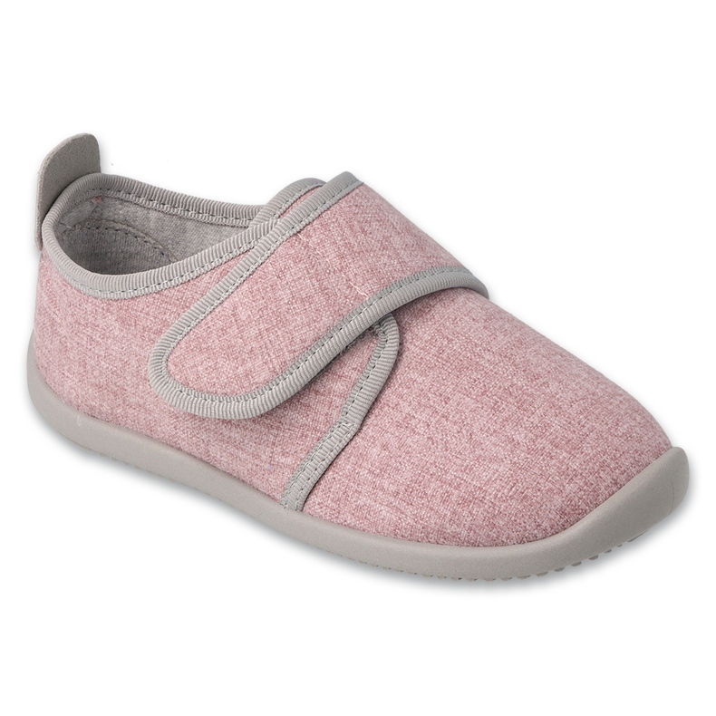 Pantuflas infantiles befado con aplicación de piel 902X021 rosa 1