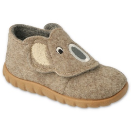 Pantuflas infantiles befado, fieltro beige 620P002 3