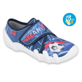 Zapatillas para niños de Befado con aplicación de fútbol 273x318 azul 4