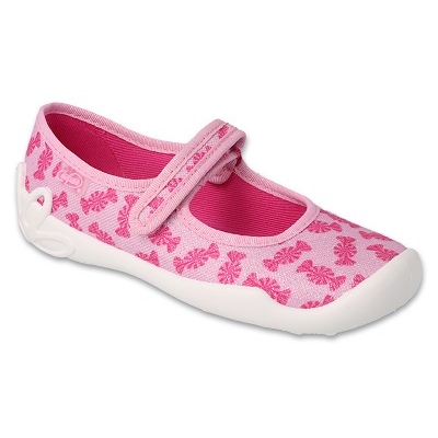 Pantuflas infantiles befado 114Y524 rosa con caramelo rosado 1
