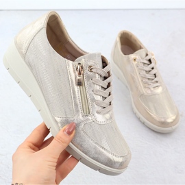 Zapatos deportivos en la cuña dorada Sabatina LH01 dorado 1