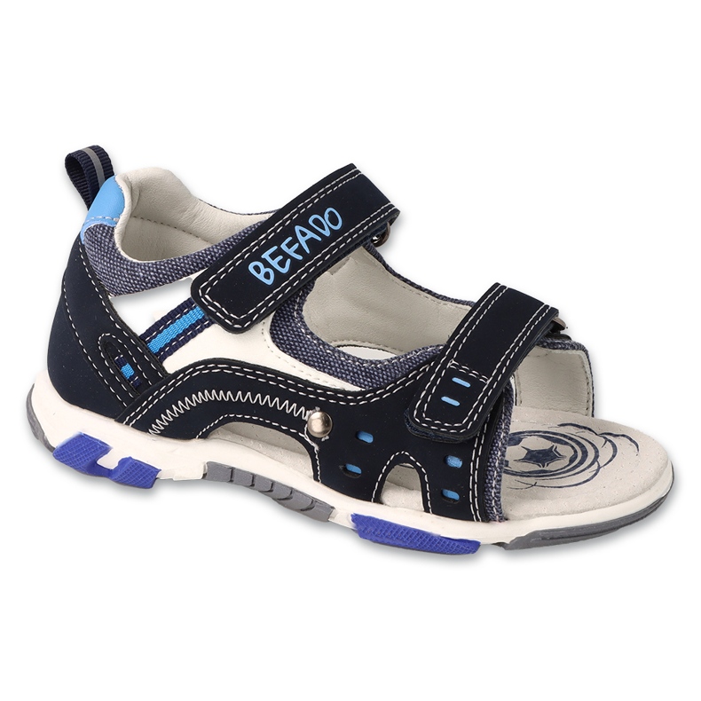 Sandalias infantil befado, plantilla de piel, 170X104, azul marino 1