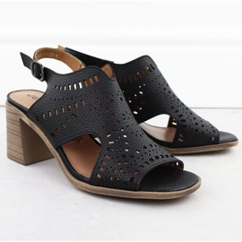 Sandalias para mujeres con Jezzi Black de Openwork 24125 negro 2 Sandalias para mujeres con Jezzi Black de Openwork 24125 negro 2