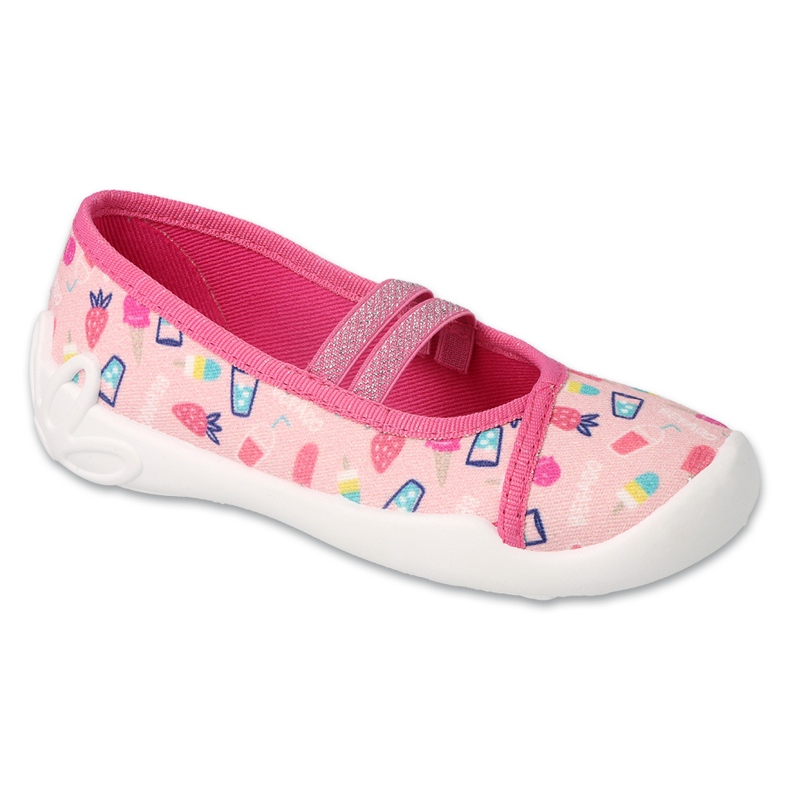 Pantuflas infantiles befado 116X324 rosa con varias aplicaciones rosado 1
