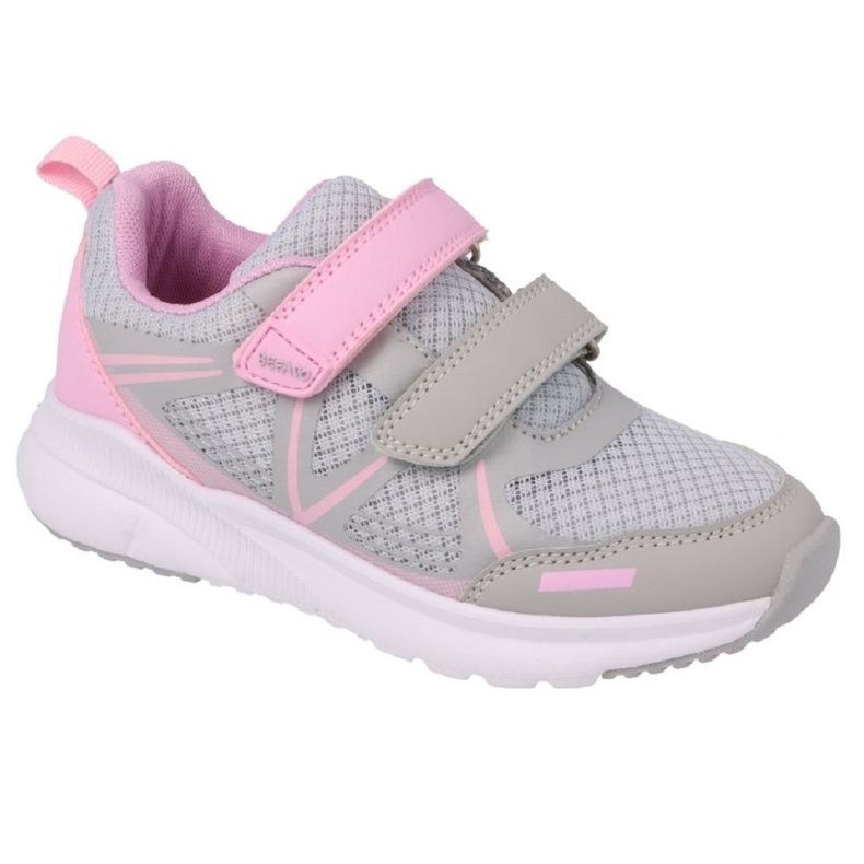 Zapatos deportivos para niños Befado para velcro 516y404 gris-rosa 1