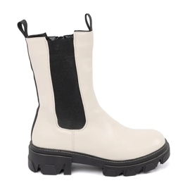 Goodin Botas altas de moda beige 4