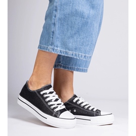 Zapatillas de deporte de brillo de mujeres negras negro 2