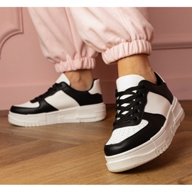 Zapatillas deportivas negras en platfotm negro 1