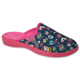 Zapatillas para niños de Befado 707x423 con aplicaciones coloridas rosado 3