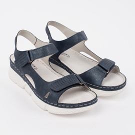 Goodin Sandalias de mujeres clásicas de la marina azul 2